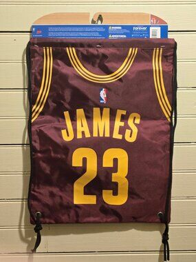 NWT Forever Collectibles Drawstring Backpack LeBron James Cleveland 23 Burgundy